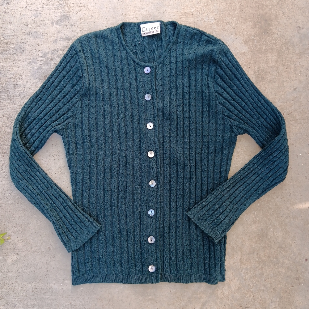 90s Cabel knit vintage cardigan